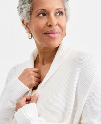 Women's Open Front Stitch Cardigan Sweater