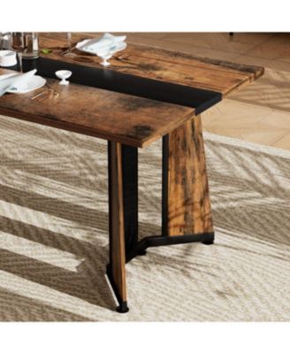 70.9" Rectangular Dining Table - Seats 8 Rustic Brown