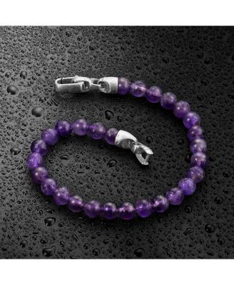 Men's Spiritual Bead Bracelet, 6mm - Amethyst