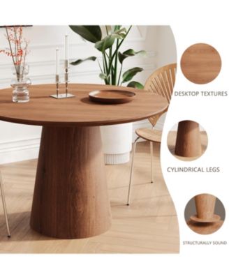 43" Round Wood Dining Table