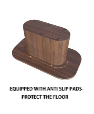 63" Brown MDF Dining Table (4-8 Person)