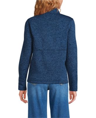 Women's Sweater Fleece Snap Neck Pullover Jacket