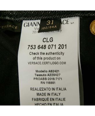 Men's Pre-Owned Balenciaga men Mcqueen Black Logo Embroidered Denim Shorts