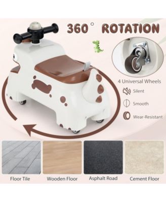 Toddler Ride On Toy Car With LED Lights Sounds And Under Seat Storage