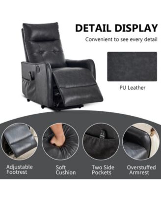 Power Lift Recliner Chair with Massage Heavy Duty Motion Mechanism and One USB for Charging