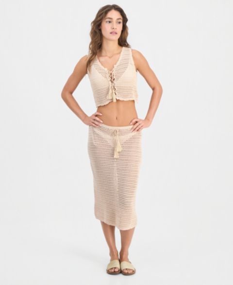 Женская юбка Miken Swim Cover-Up Midi, цвет: Biscotti