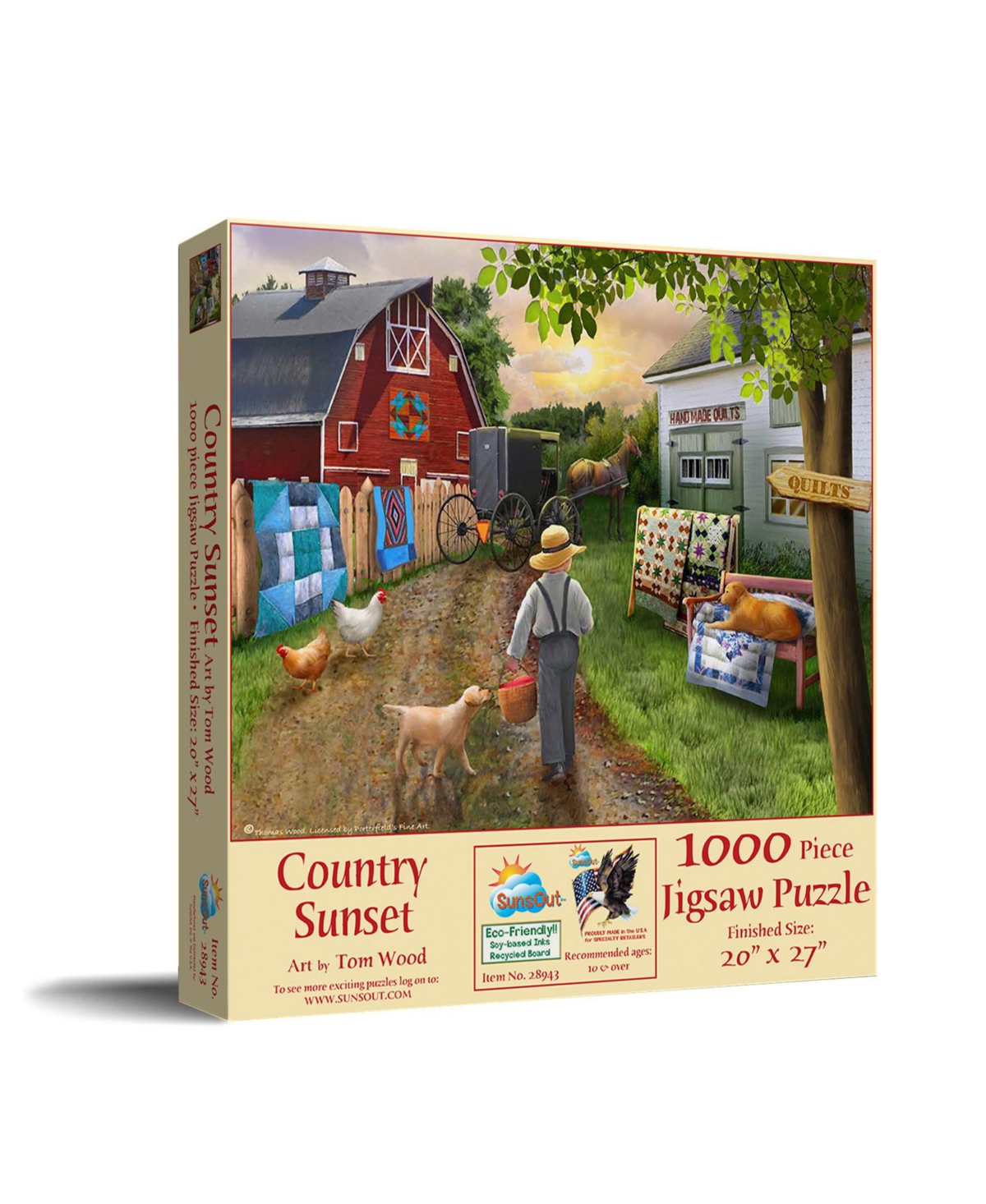 SunsOut Country Sunset 1000 piece Jigsaw Puzzle for Adults