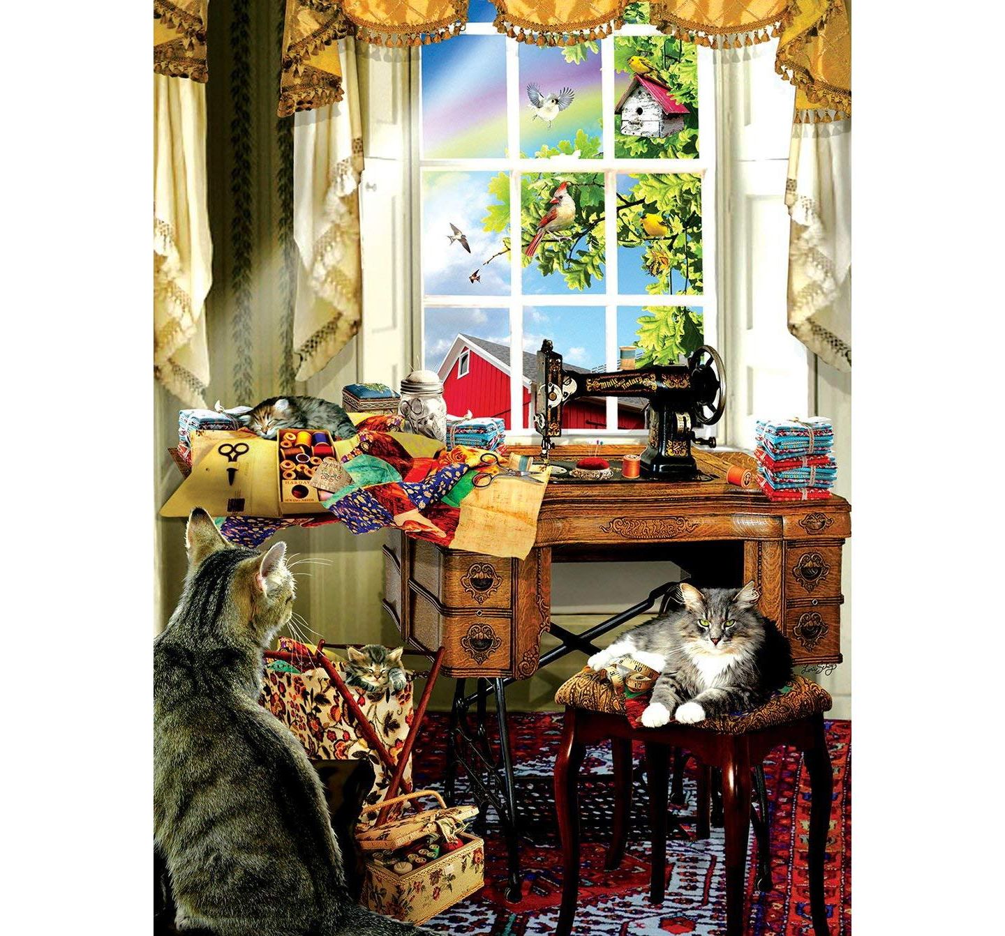 Детский пазл SunsOut The Sewing Room 1000 Piece Jigsaw Puzzle, Ages 15+ — фото 2