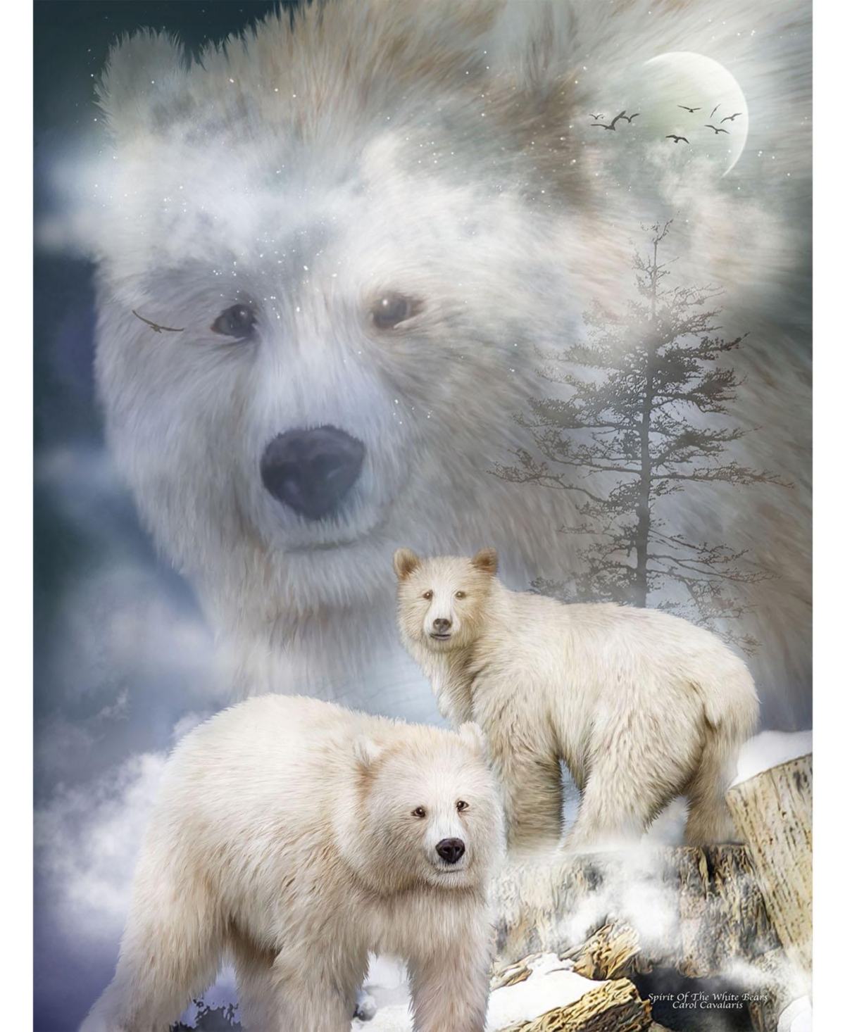 SunsOut Spirit of White Bears 500 piece Jigsaw Puzzle for Adults