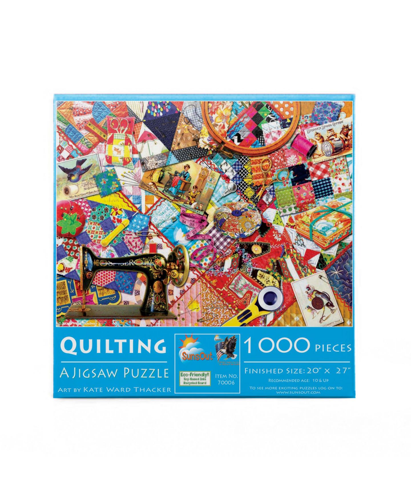 Детский пазл SunsOut Quilting 1000 Piece Jigsaw Puzzle, Ages 15+ — фото 2