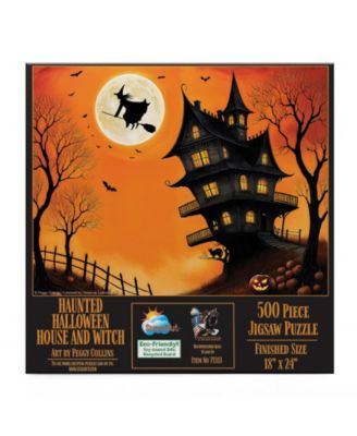 Haunted Halloween House and Witch 500 piece Jigsaw Puzzle for Adults Halloween