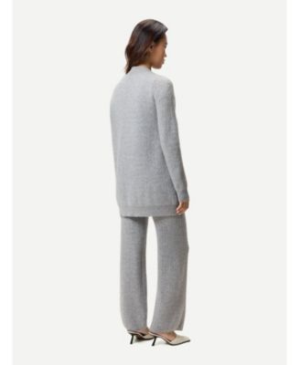 Women's Wide-Leg Ajour Knit Cashmere Pants