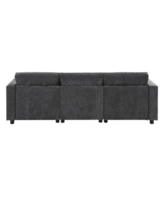 Chenille Modular Sectional Sofa with Ottoman