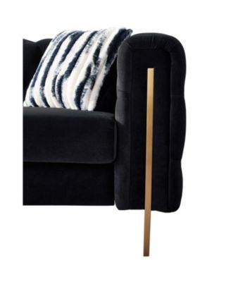 + 84.25"W + Velvet + Tufted + Sofa