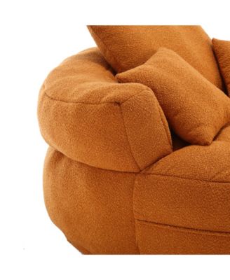 Chenille Sleeper Sofa Chair - Modern Fluffy Lounge Seat
