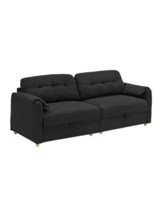 Teddy Cotton Linen Sofa - Black
