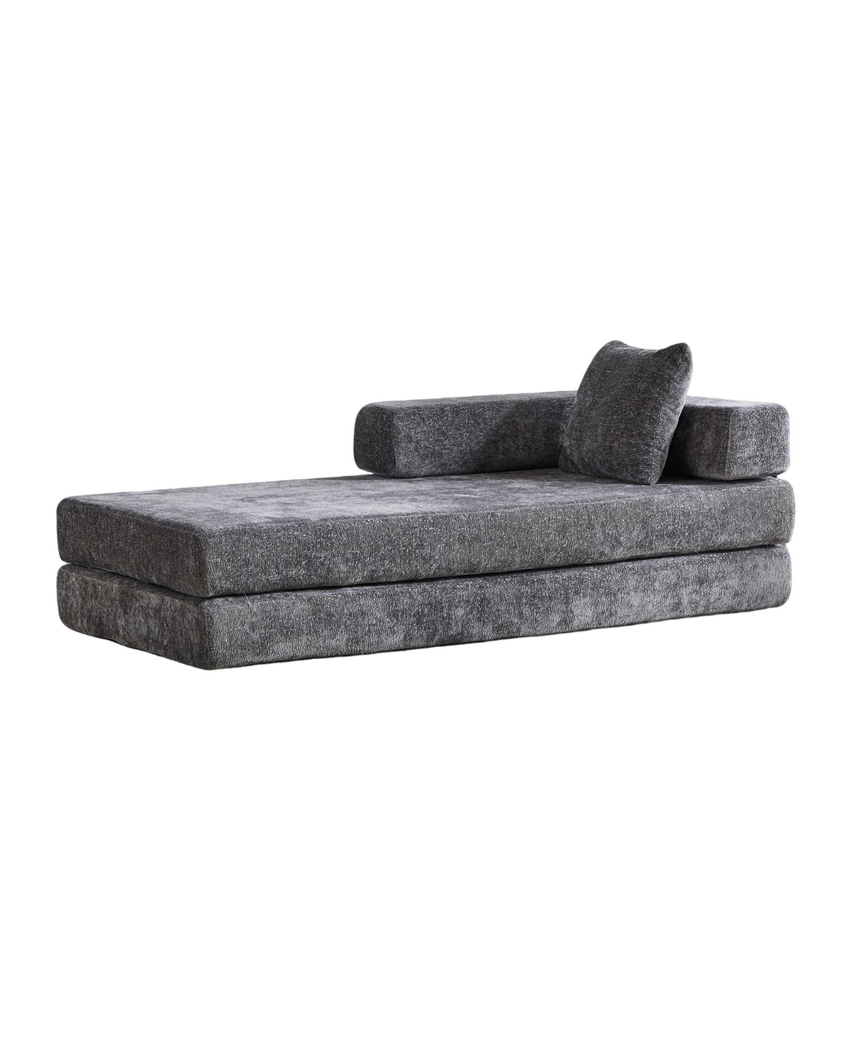 Streamdale Furniture Convertible Floor Sofa Bed with Pillow & Armrest