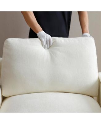 Oversized L-Shaped Sectional Sofa with Drop Down Table & Storage Ottoman