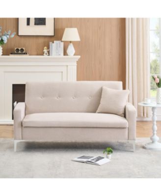 57" Beige Sofa with Storage - Living Room, Apartment, Home Office