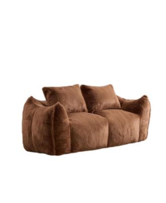 Giant Bean Bag Couch, Ultra Soft Fluffy Loveseat Sofa
