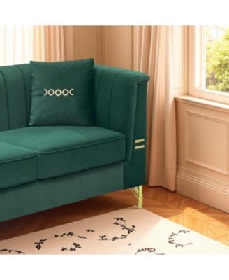  Cream Velvet Tufted Sofa Set - Modern Comfort & Style