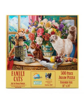 Family Cats 500 piece Jigsaw Puzzle for Adults