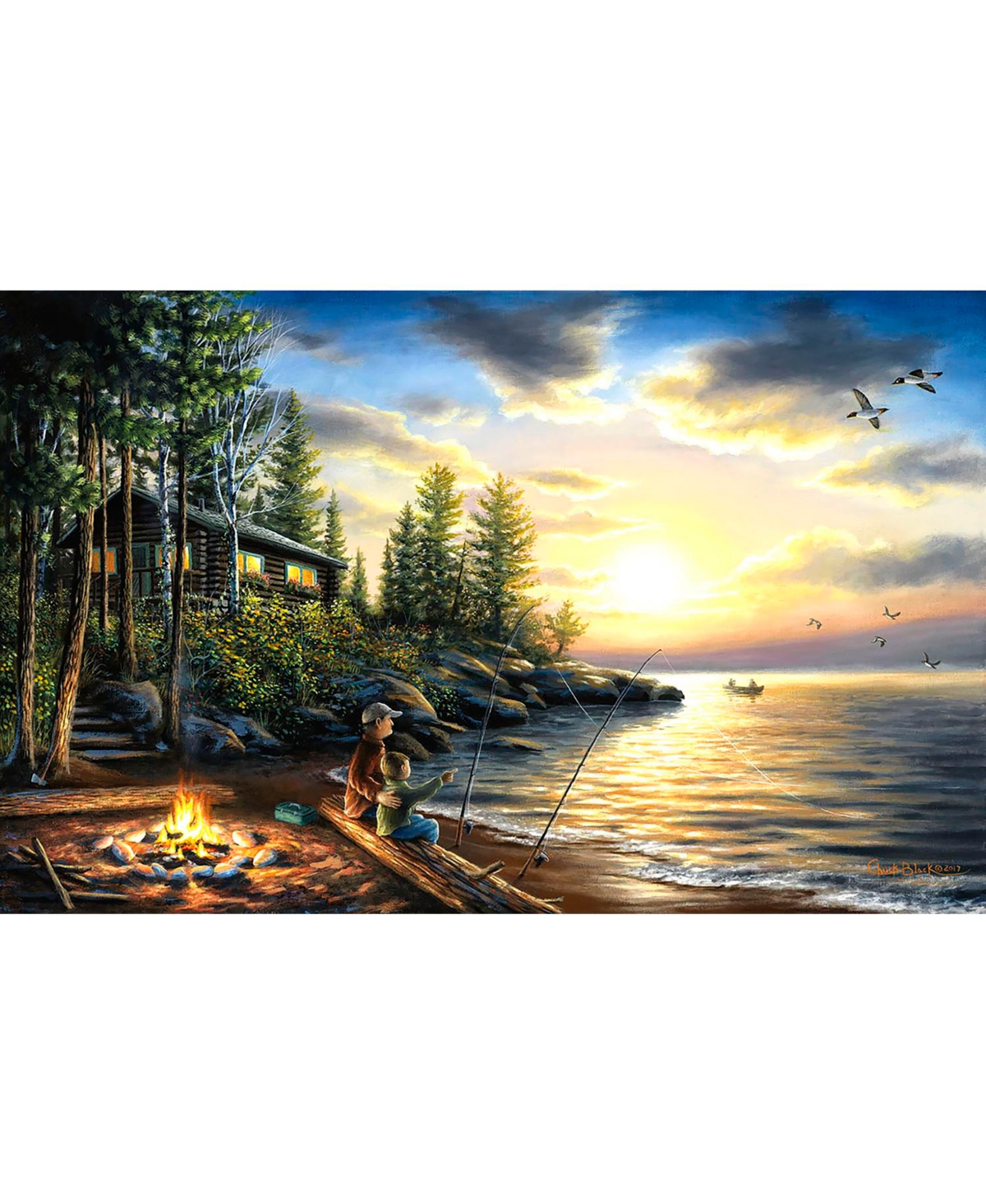 SunsOut Summer Nights 550 piece Jigsaw Puzzle for Adults
