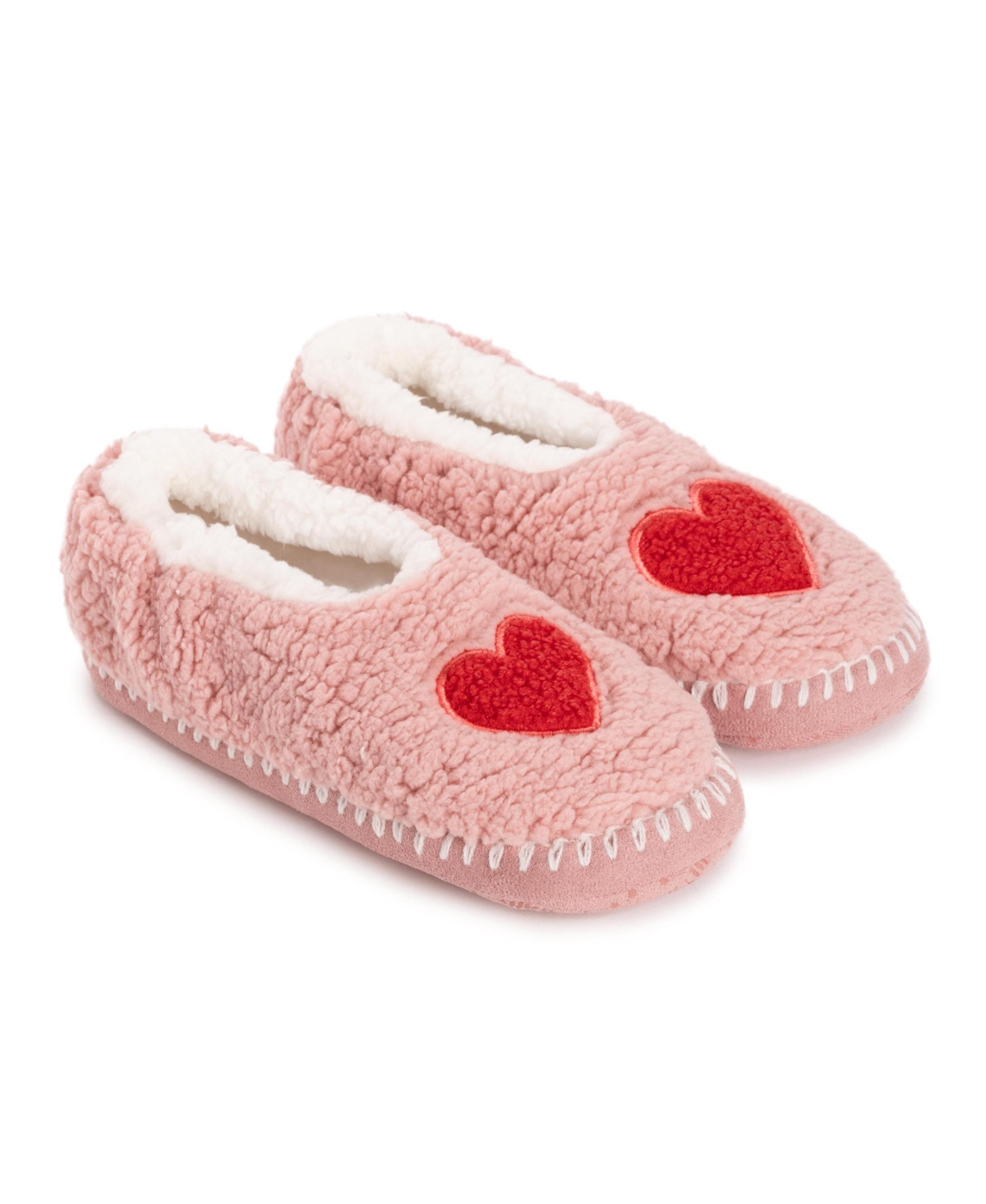 Muk Luks Women's Sherpa Ballerina Slipper with Applique
