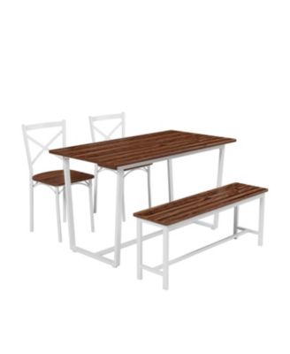 Streamdale Four-piece set table and chair with backrest, industrial style, solid structure