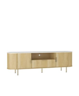 TV Cabinet with LED Lights & Storage for 55+ Inch TVs