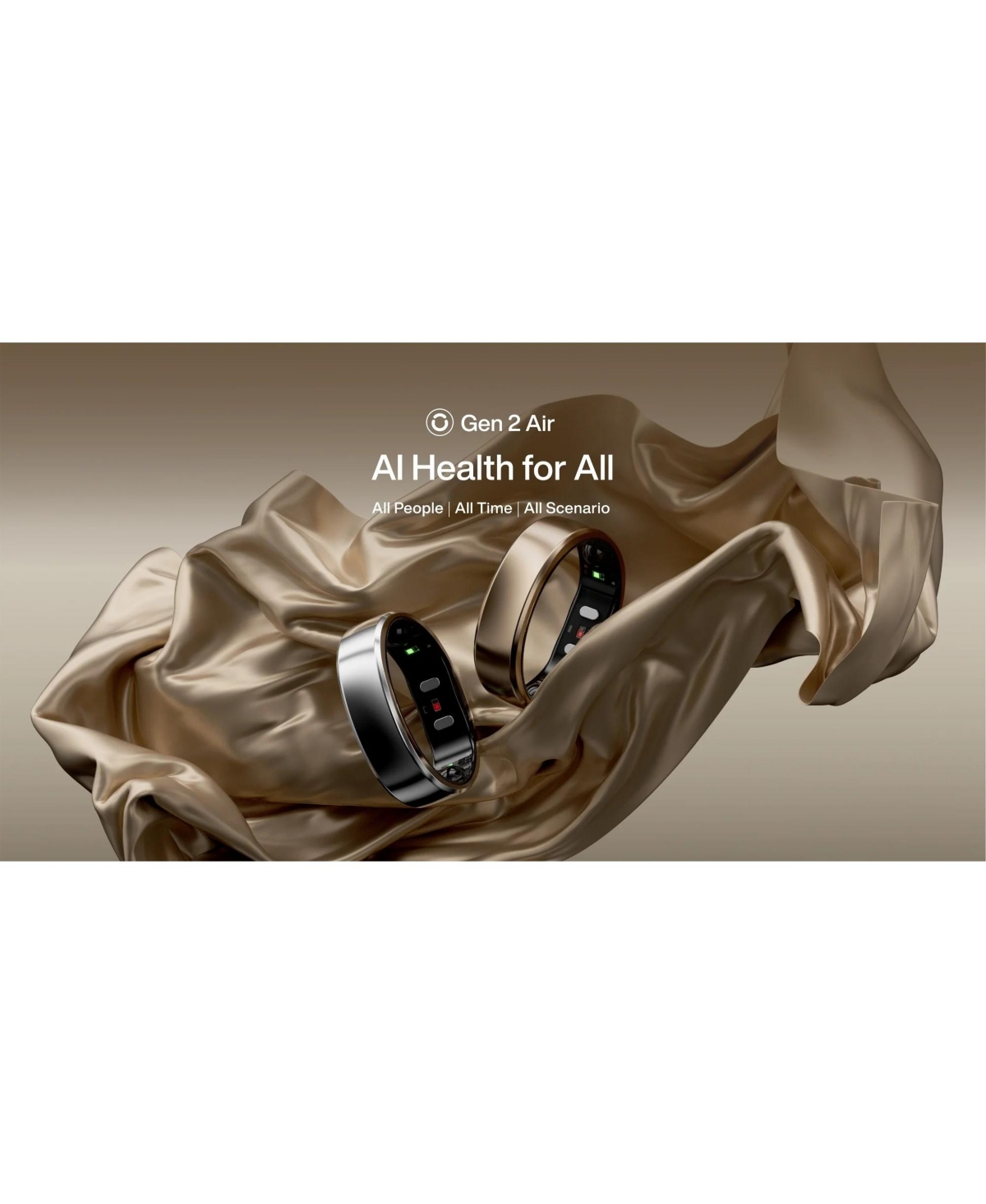 RingConn Gen 2 Air Size 10 Galaxy Silver 4880 Fitness Trackers