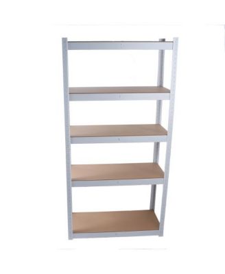 Adjustable 5-Tier Laminated Heavy Duty Metal Storage Shelving Unit