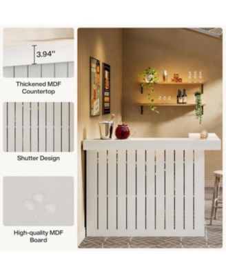 L-Shaped Home Bar Unit, 4 Storage Shelves