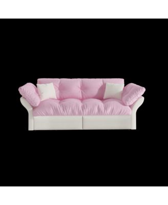 Queen Pull Out Sofa Bed, 3-in-1 Convertible Sleeper, Velvet Loveseat