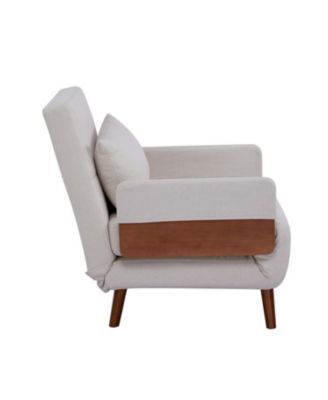 Foldable Linen Sofa Bed - Single, Adjustable Back, Space-Saving Sleeper