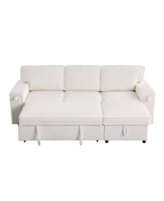 Upholstery Sleeper Sectional Sofa with Storage Space