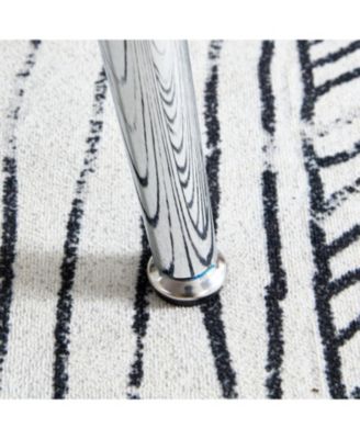 38.6" Glass tabletop dining table with silver legs