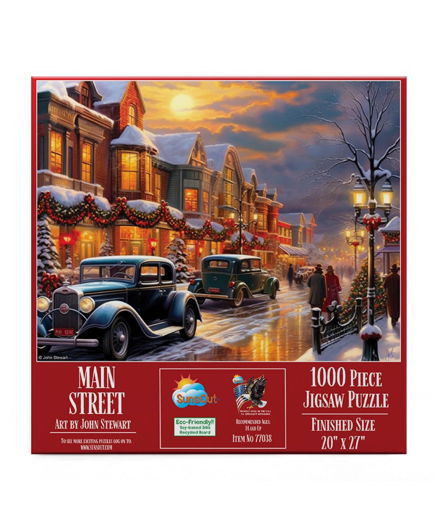 Детский пазл SunsOut Main Street Interlocking 1000-Piece Jigsaw Puzzle, Ages 15+ — фото 5