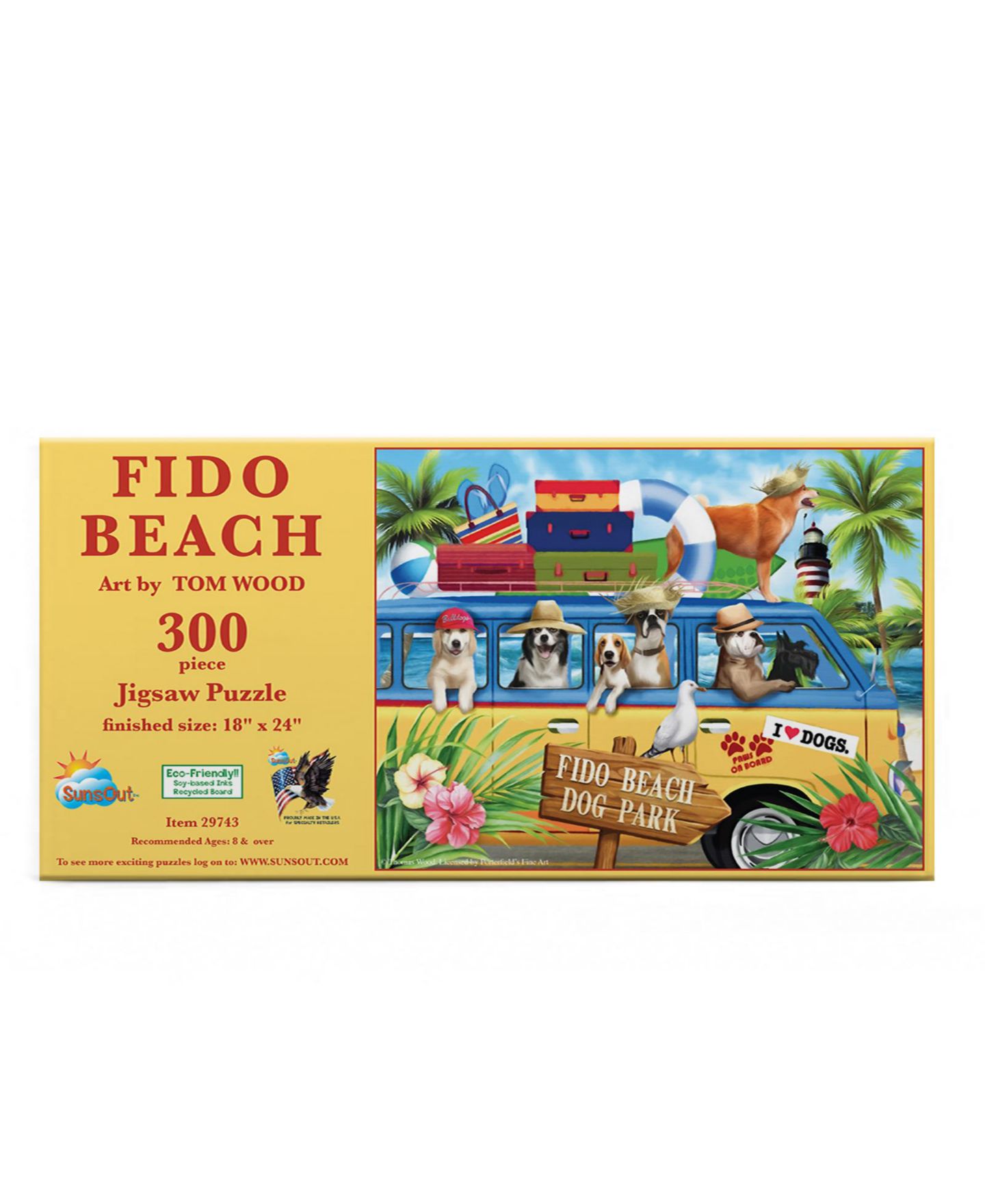 Детский пазл SunsOut Fido Beach 300-Piece Jigsaw Puzzle, от 15 лет — фото 2