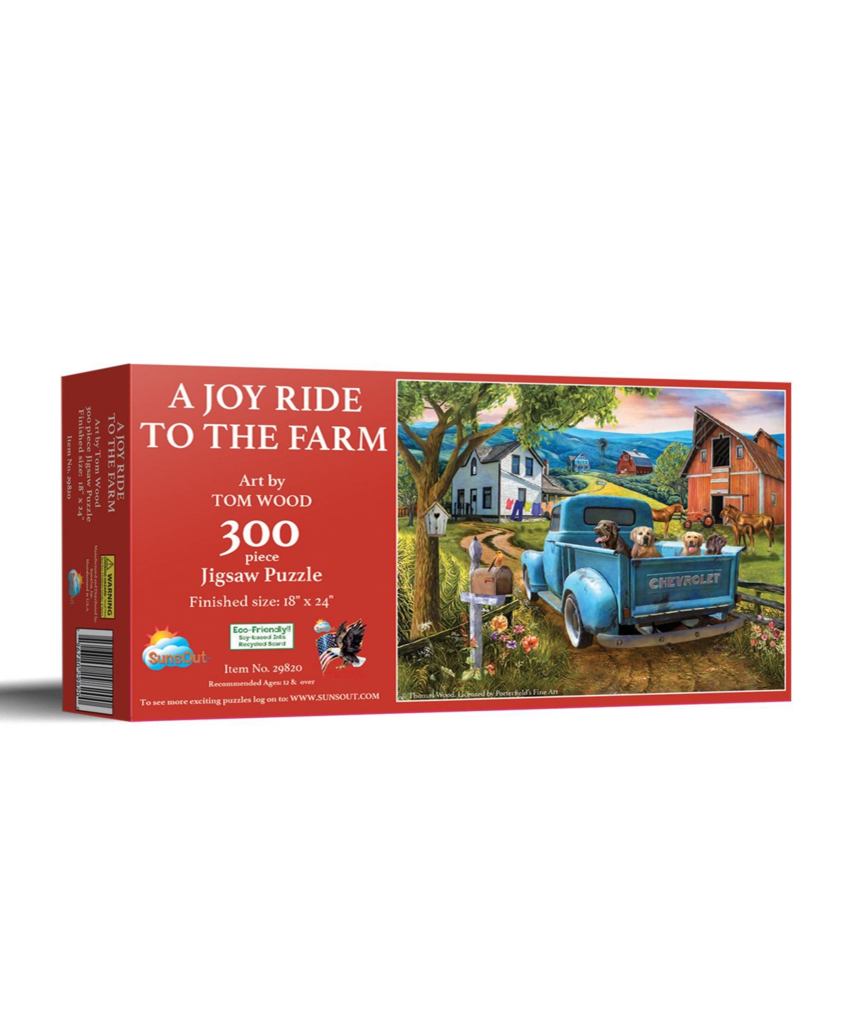 SunsOut A Joy Ride to the Farm 300 piece Jigsaw Puzzle for Adults