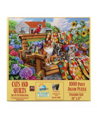 Cats and Quilts 1000 piece Jigsaw Puzzle for Adults