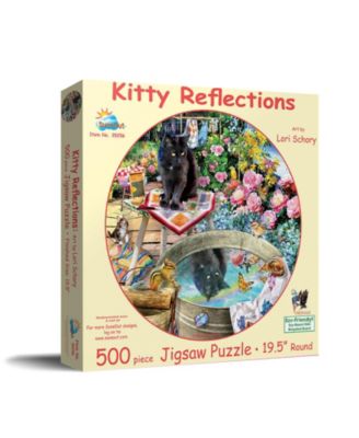 Kitty Reflections 500 piece Jigsaw Puzzle for Adults Round