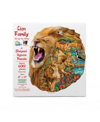 Lion Family 600 piece Jigsaw Puzzle for Adults Special Shape