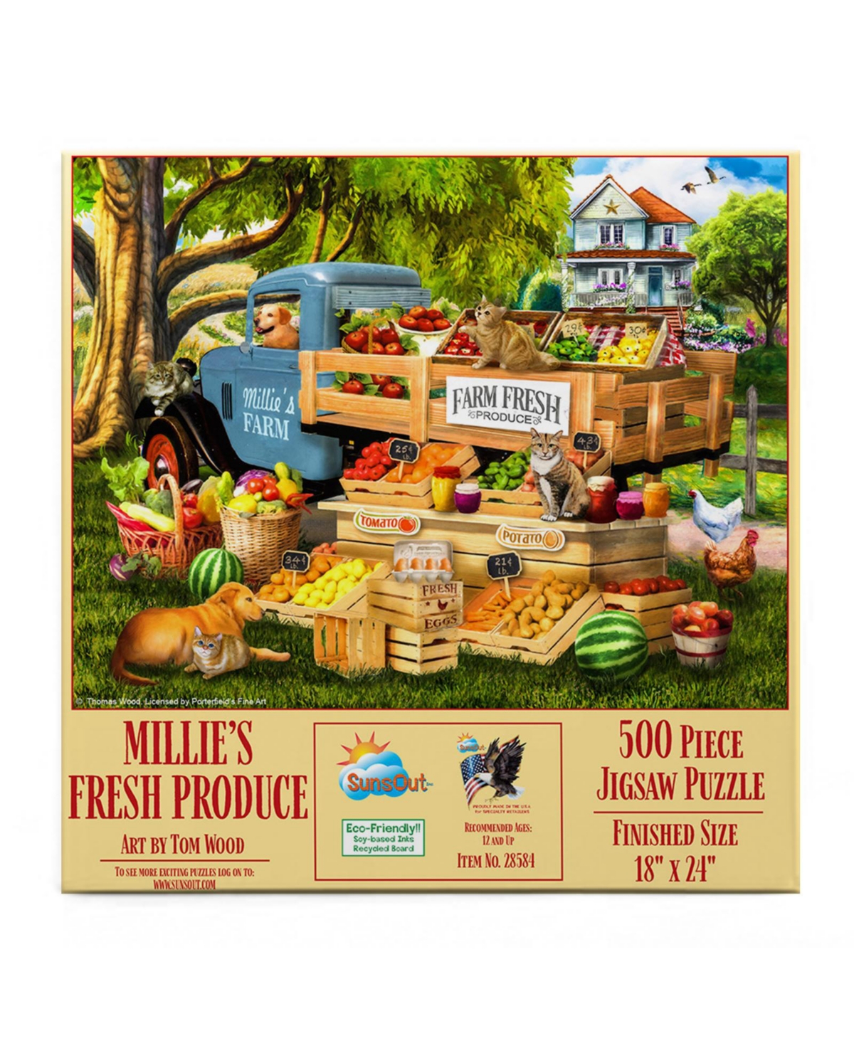 SunsOut Millie's Fresh Produce 500 piece Jigsaw Puzzle for Adults