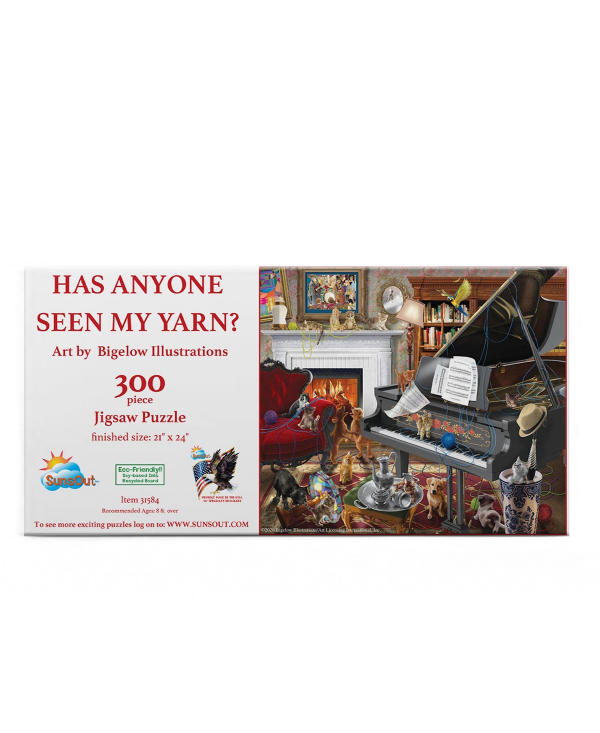 SunsOut Has Anyone seen My Yarn 300 piece Jigsaw Puzzle for Adults
