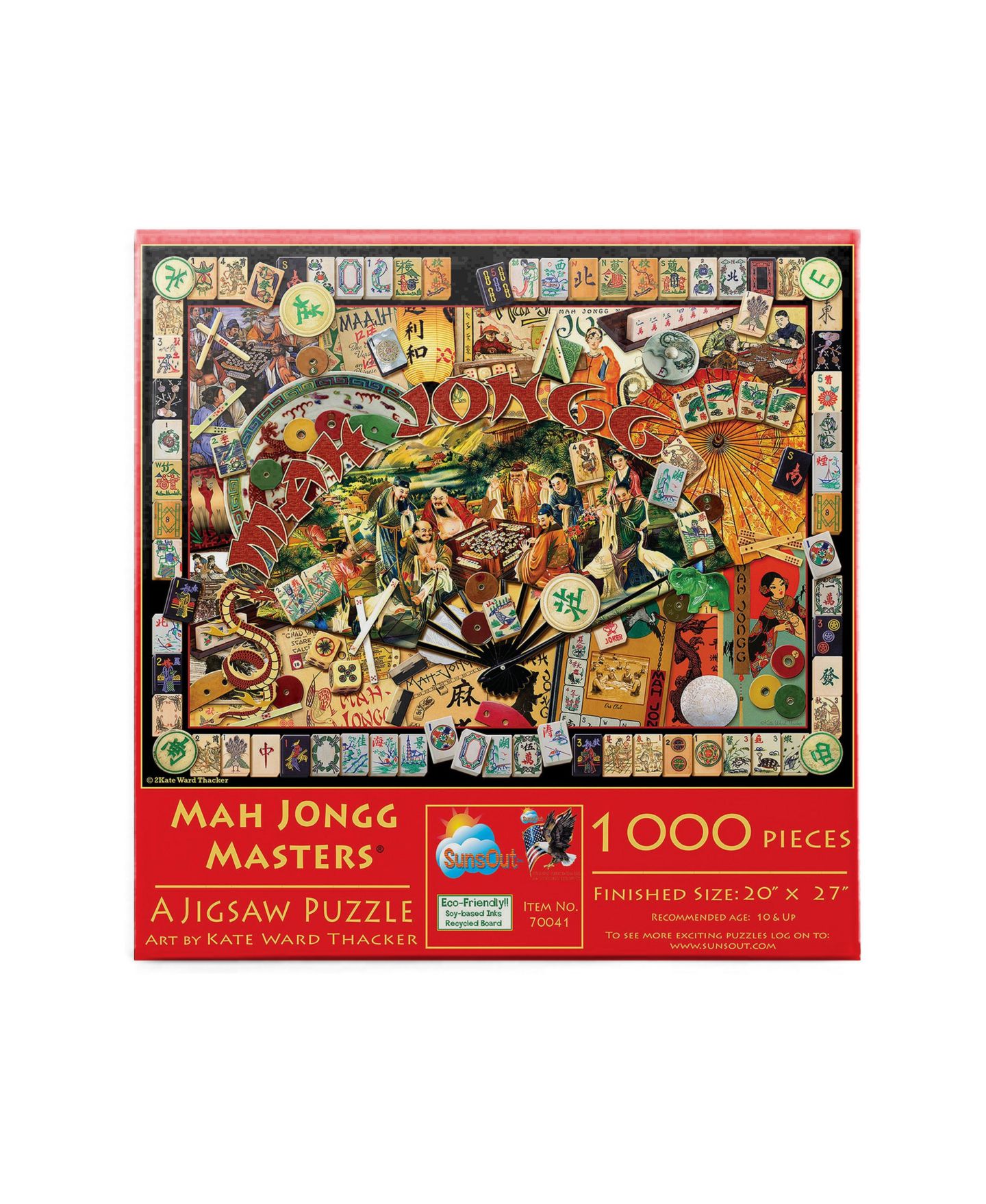 Детский пазл SunsOut Mah Jongg Masters 1000-Piece Jigsaw Puzzle, Ages 15+ — фото 3