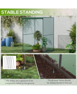 4' x 4' Walk-in Crop Cage, Plant Protectors with Door