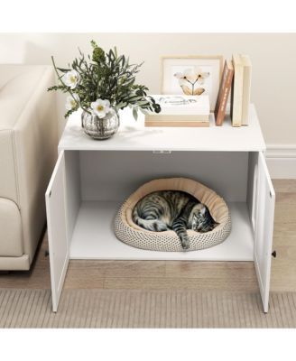 Cat Litter Box Enclosure, Hidden Litter Box Furniture,