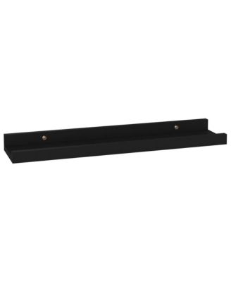 Wall Shelf Set of 4 Black MDF Medium Wall mounting Wall Shelf