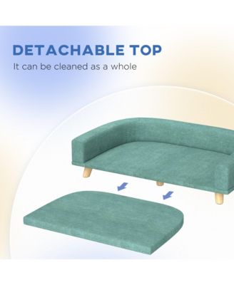 Green Washable Cushion Large Cat Sofa Bed